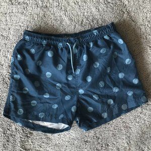 Zara Kids Boys Blue Polka Dot Swim Shorts